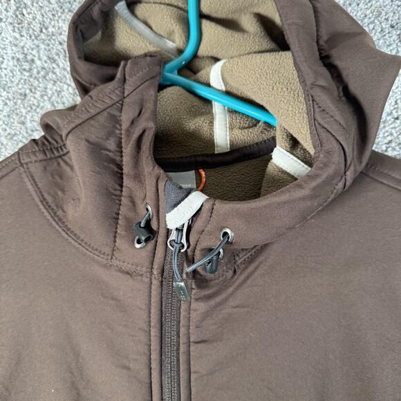 Nike ACG Jacket Womens Large Brown Softshell Hooded Belted Long Fleece Lined - Picture 9 of 16